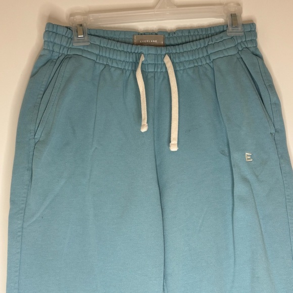 Everlane Small Light Blue Track Joggers Sweatpants Pockets Drawstring Comfy - Picture 7 of 13